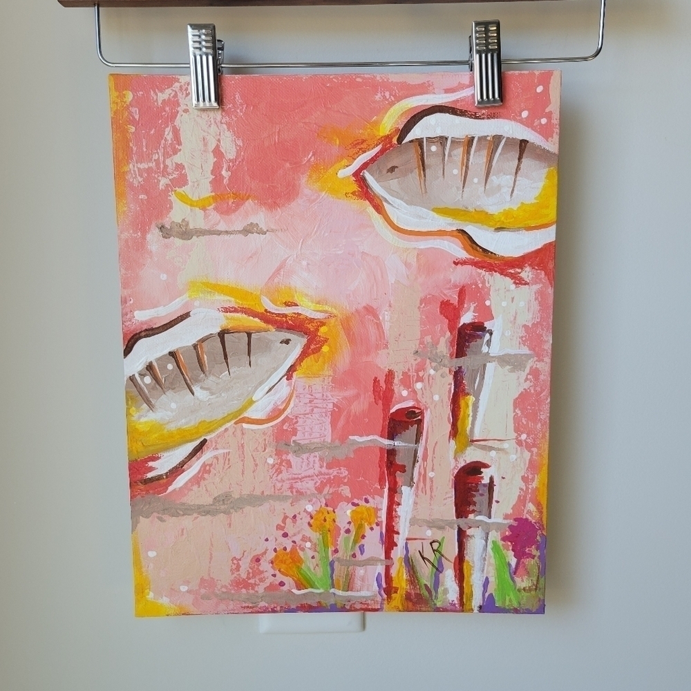 Coastal Acrylic under the sea‎ fish and coral painting